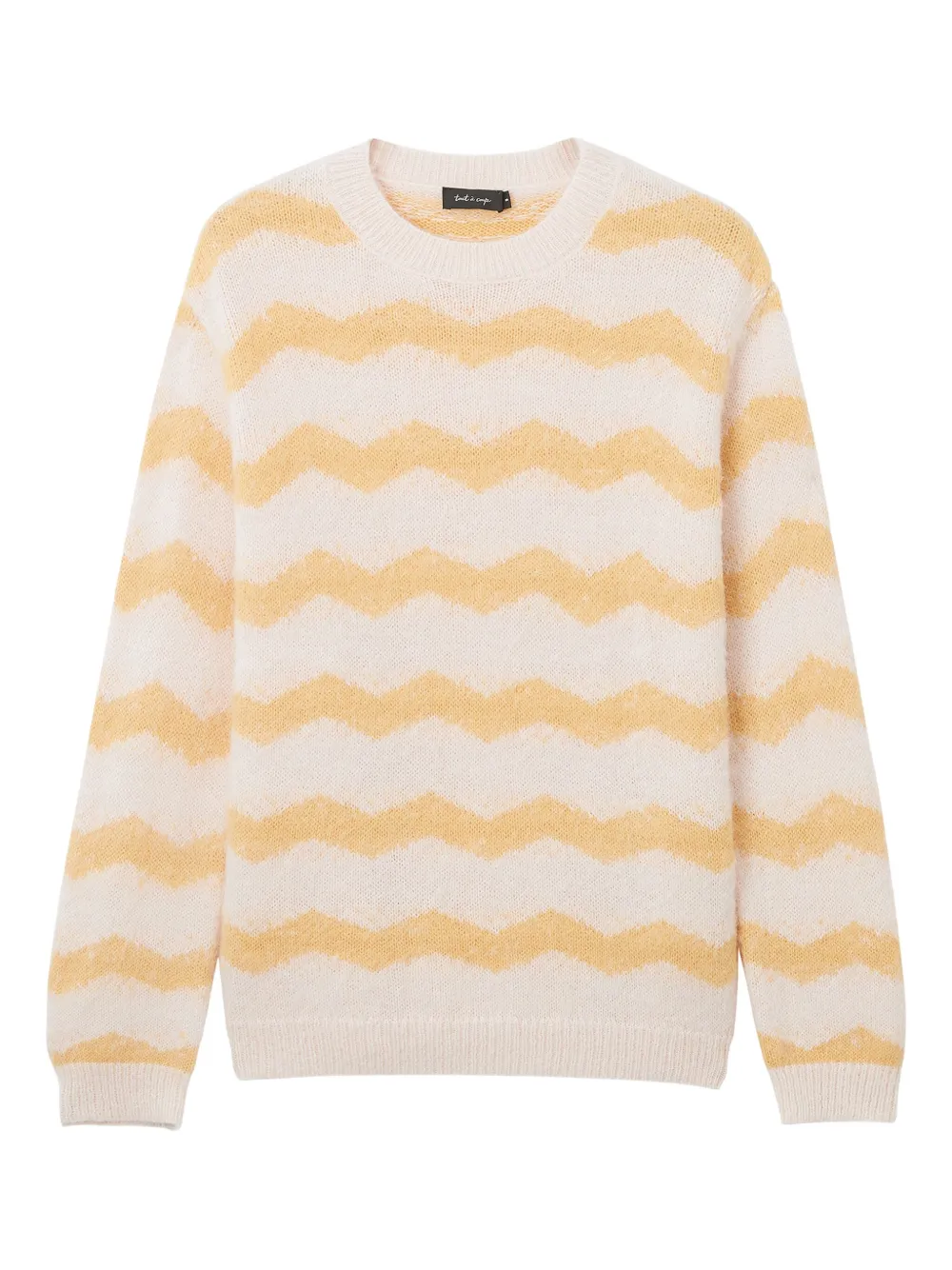 Tout A Coup Zig-zag Sweater In Yellow