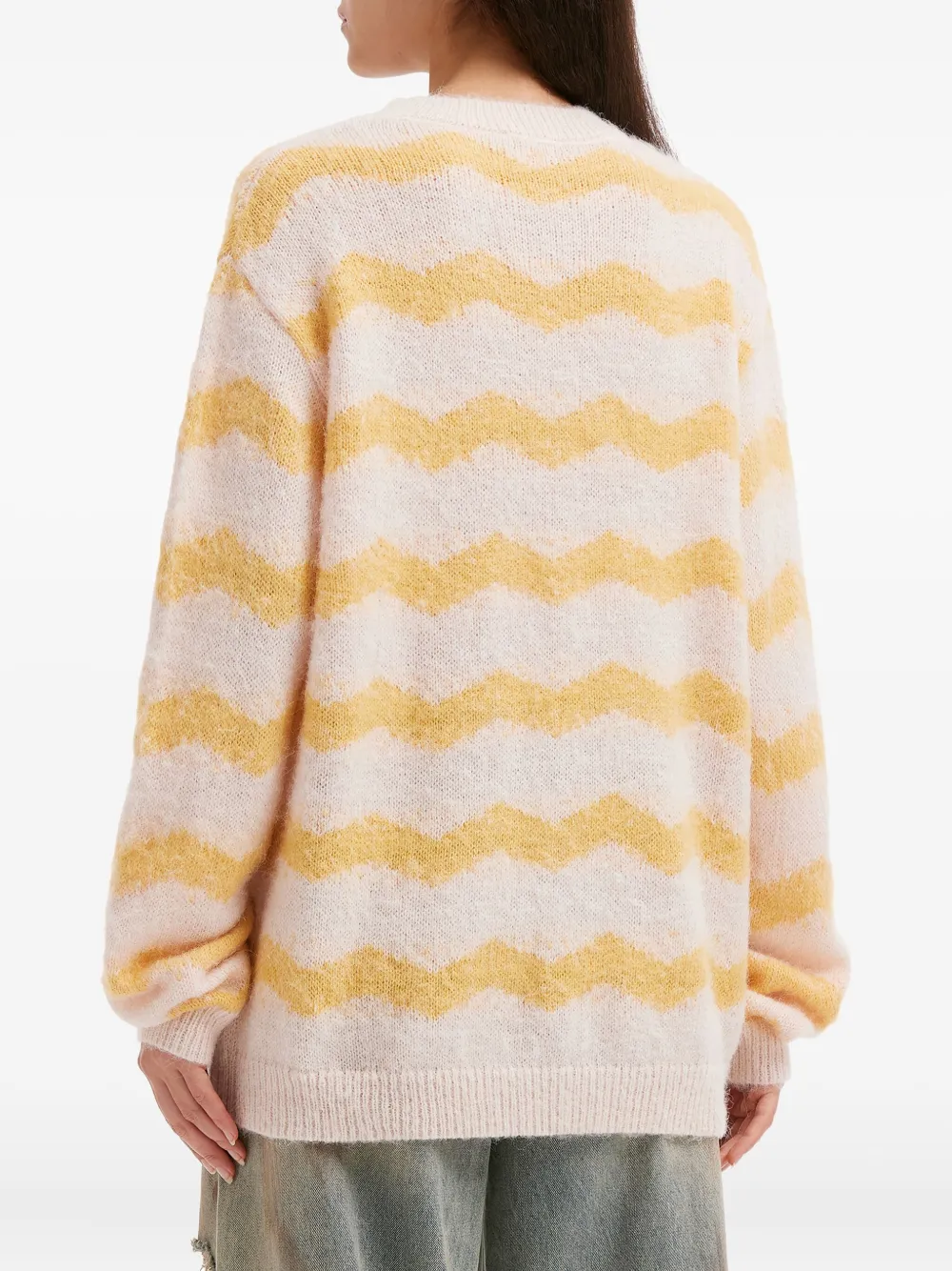 Tout A Coup Zig-zag Sweater In Yellow