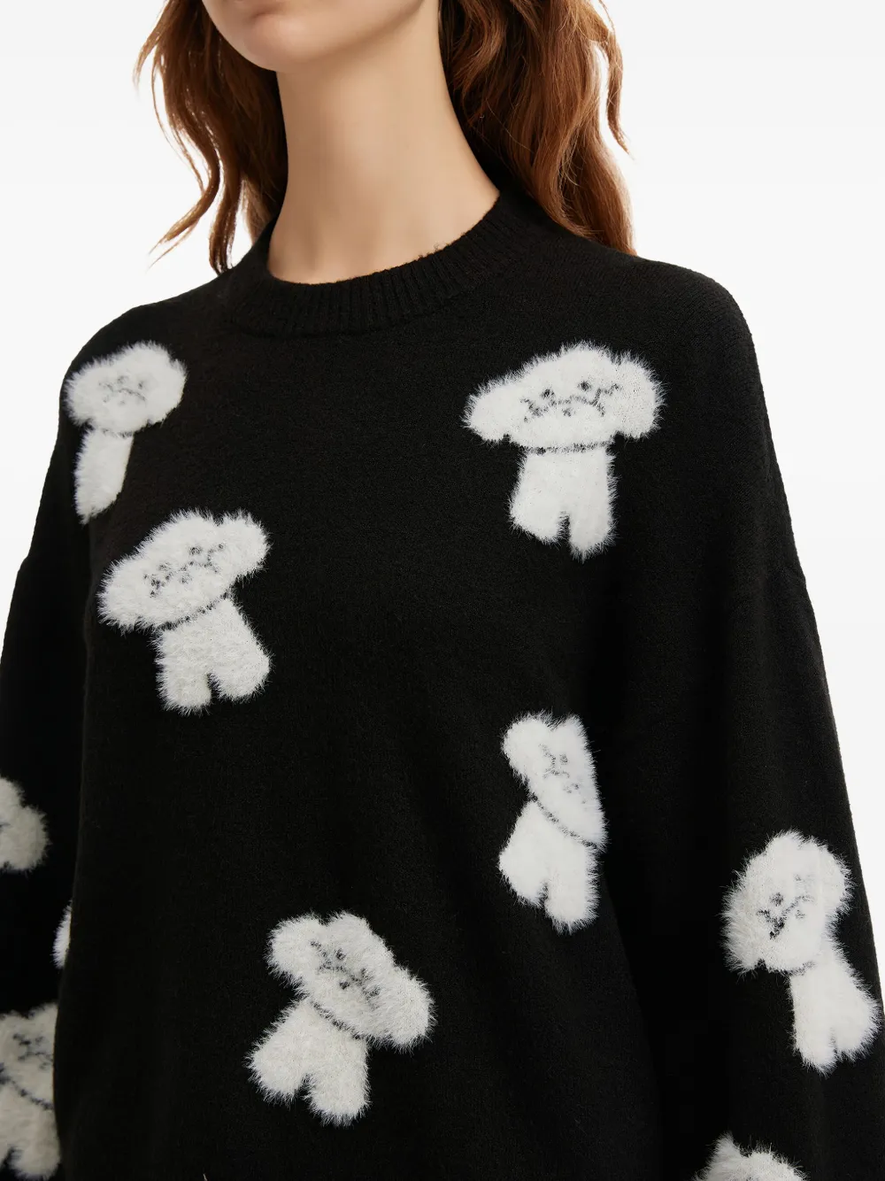 Chocoolate Long-sleeves Sweater In Black