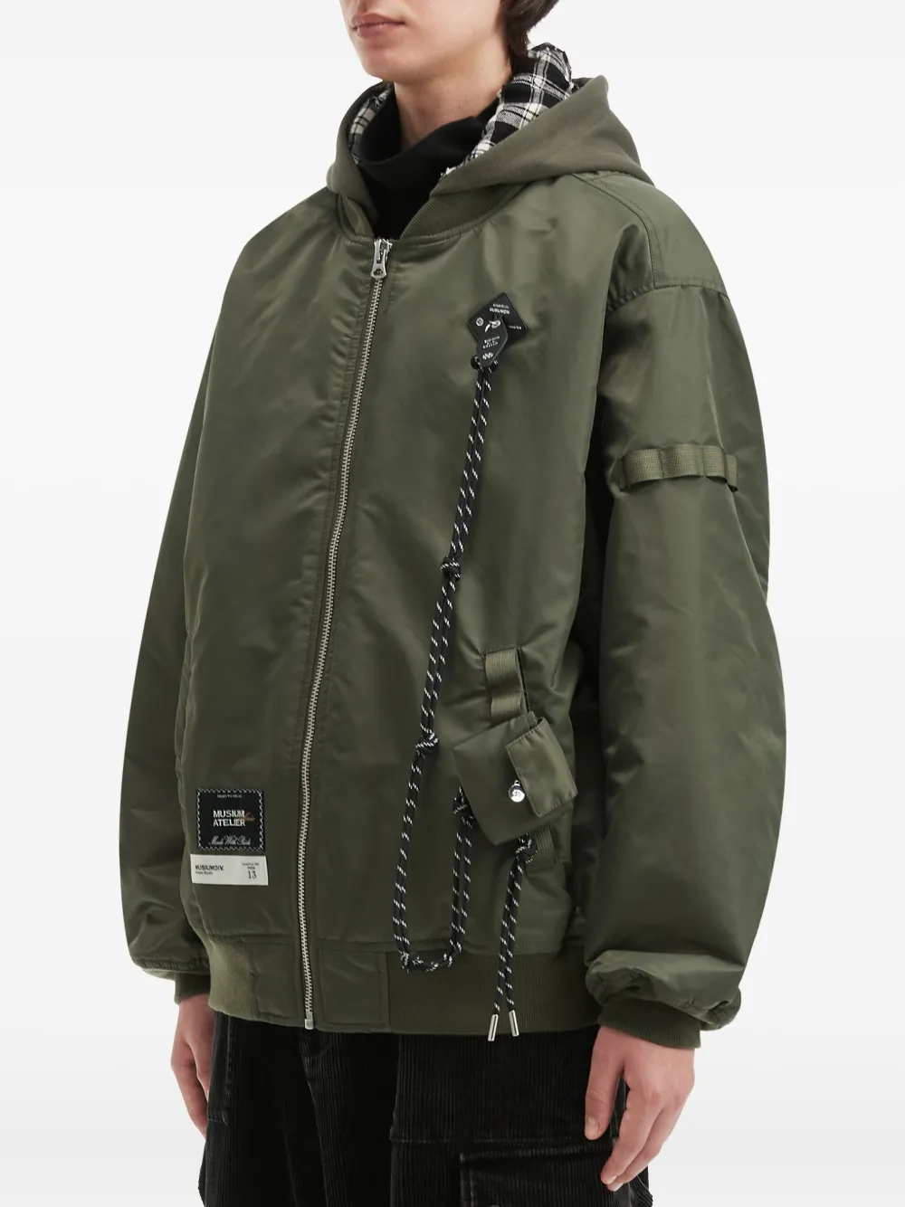 Musium Div. Jack met capuchon en logopatch Groen