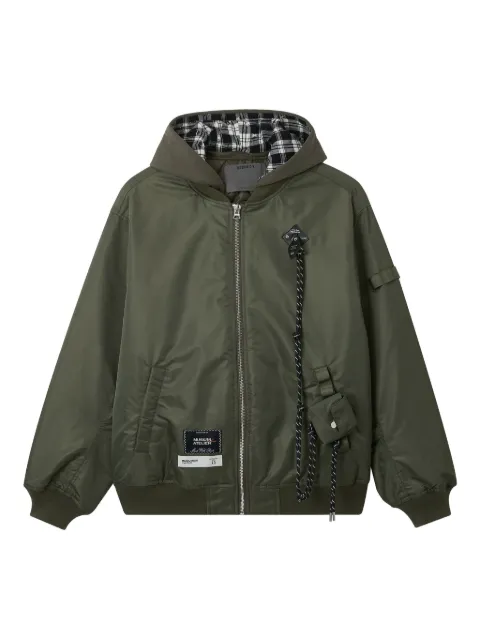 Musium Div. logo-patch hooded jacket