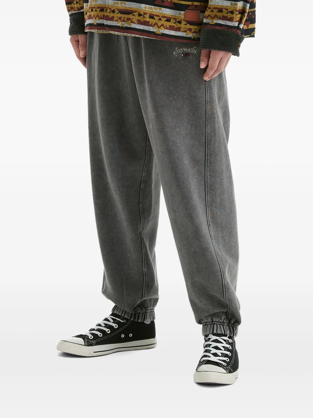 aftermaths logo-embroidered track pants | Grey | Image 1