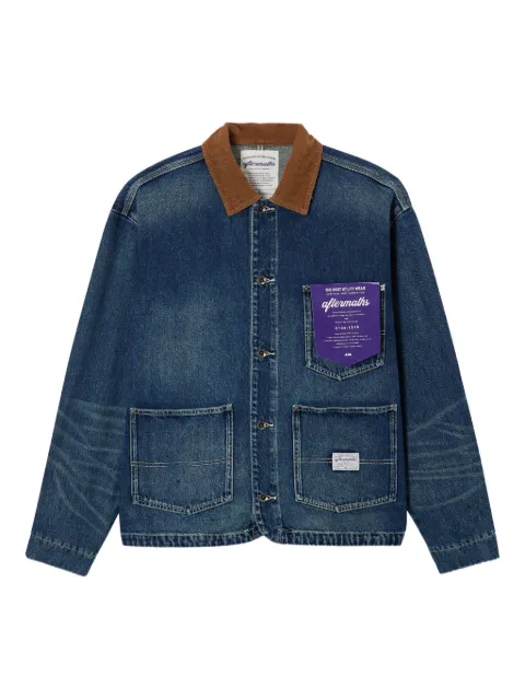 aftermaths corduroy-collar denim jacket