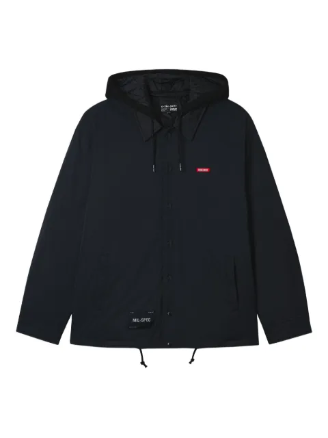 izzue hooded buttoned jacket