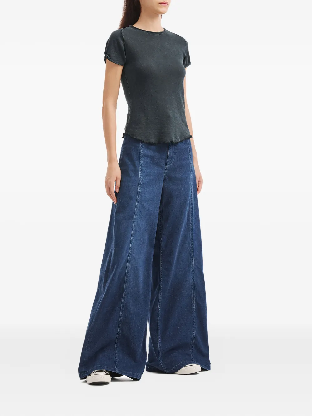 Free People T-shirt Grijs