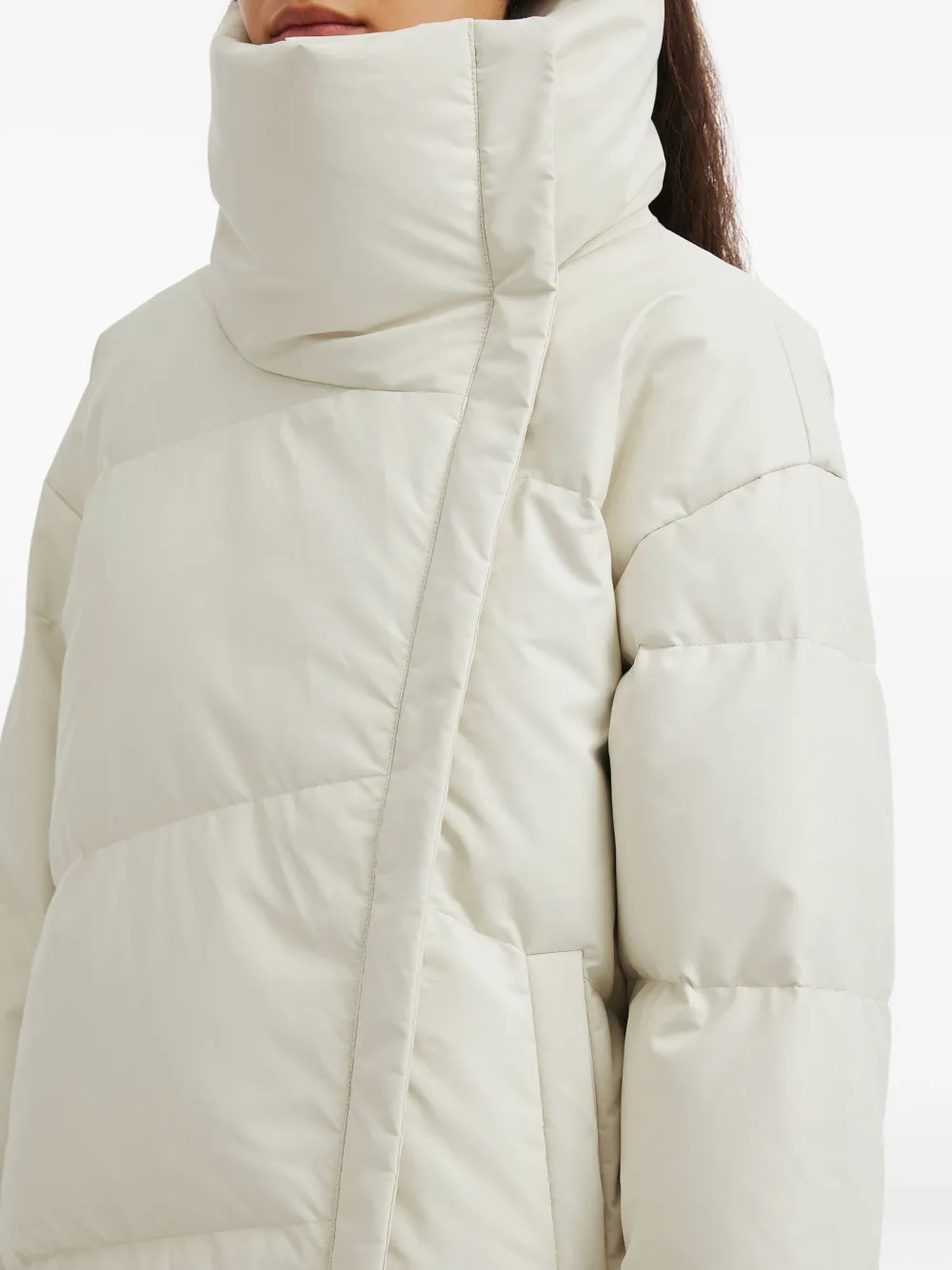 B+ab Quilted Funnel-neck Jacket In Multi