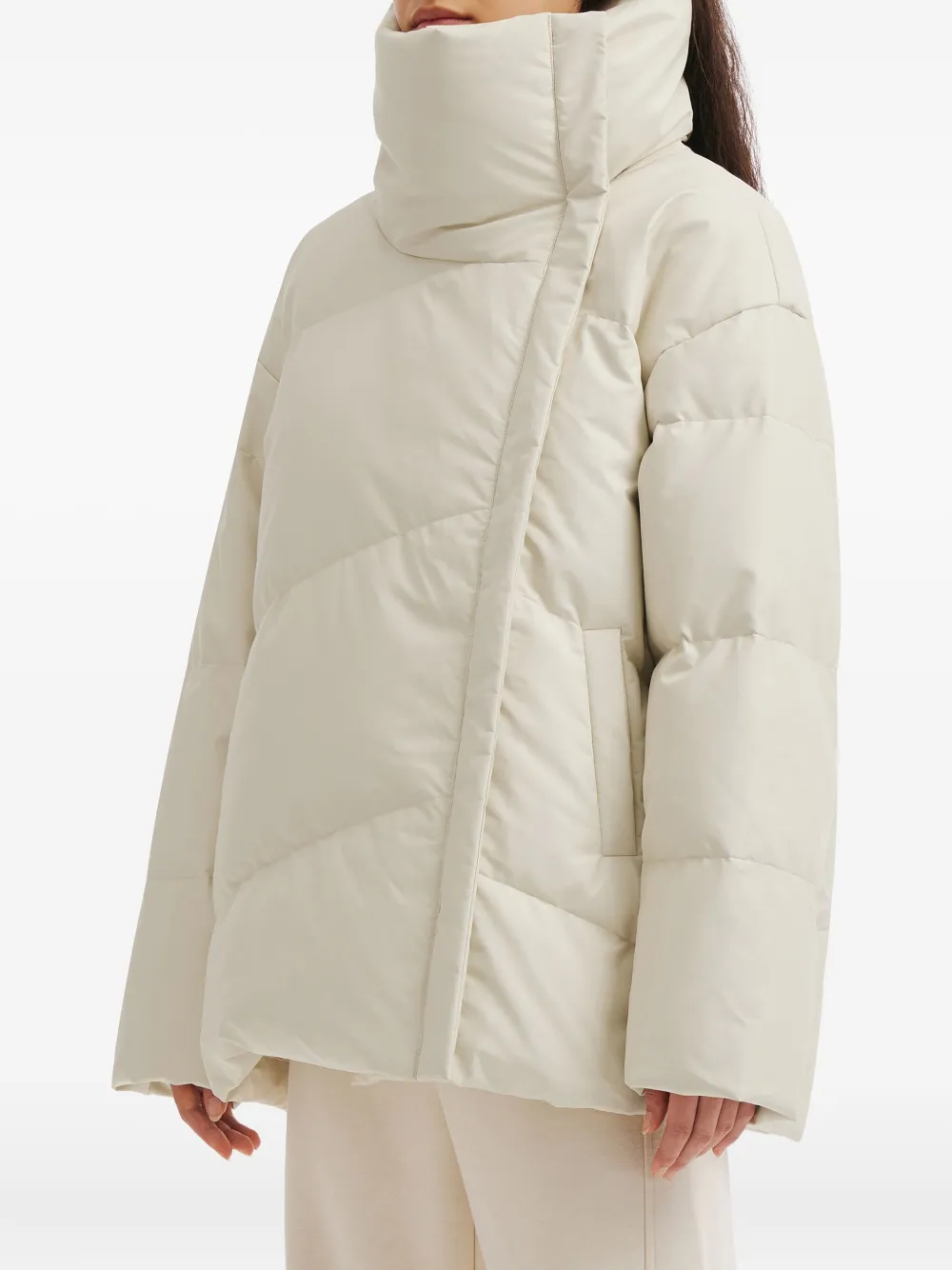 B+ab Quilted Funnel-neck Jacket In Multi