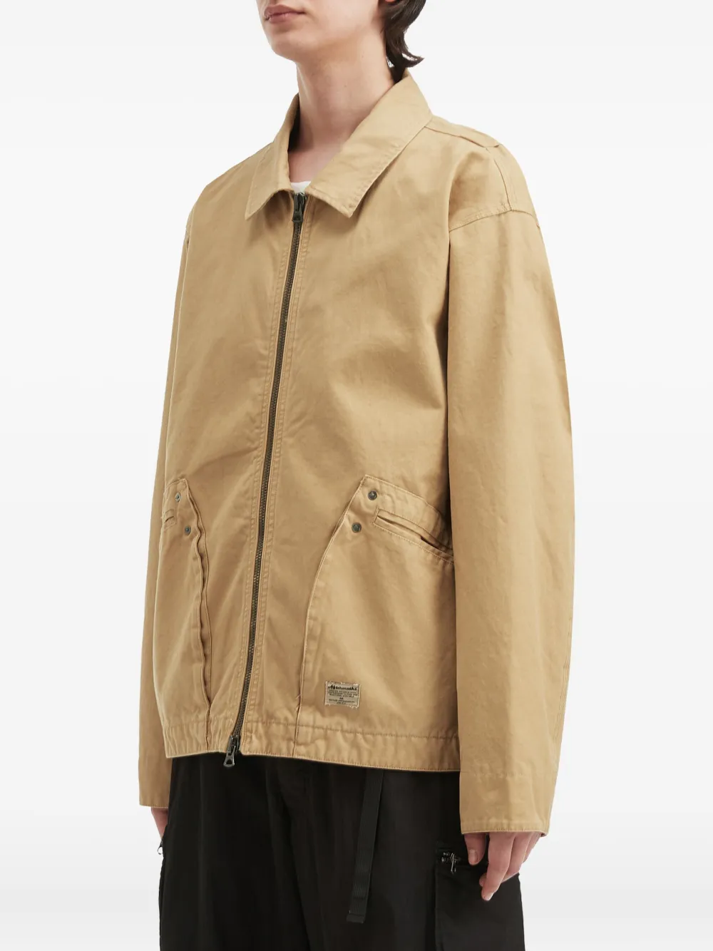 Aftermaths Zip-up Shirt Jacket In Brown