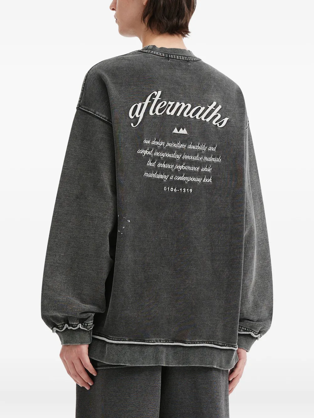 Aftermaths Distressed-effect Sweatshirt In Gray