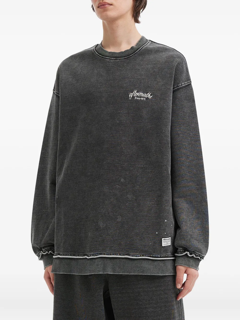 Aftermaths distressed-effect sweatshirt - Grijs
