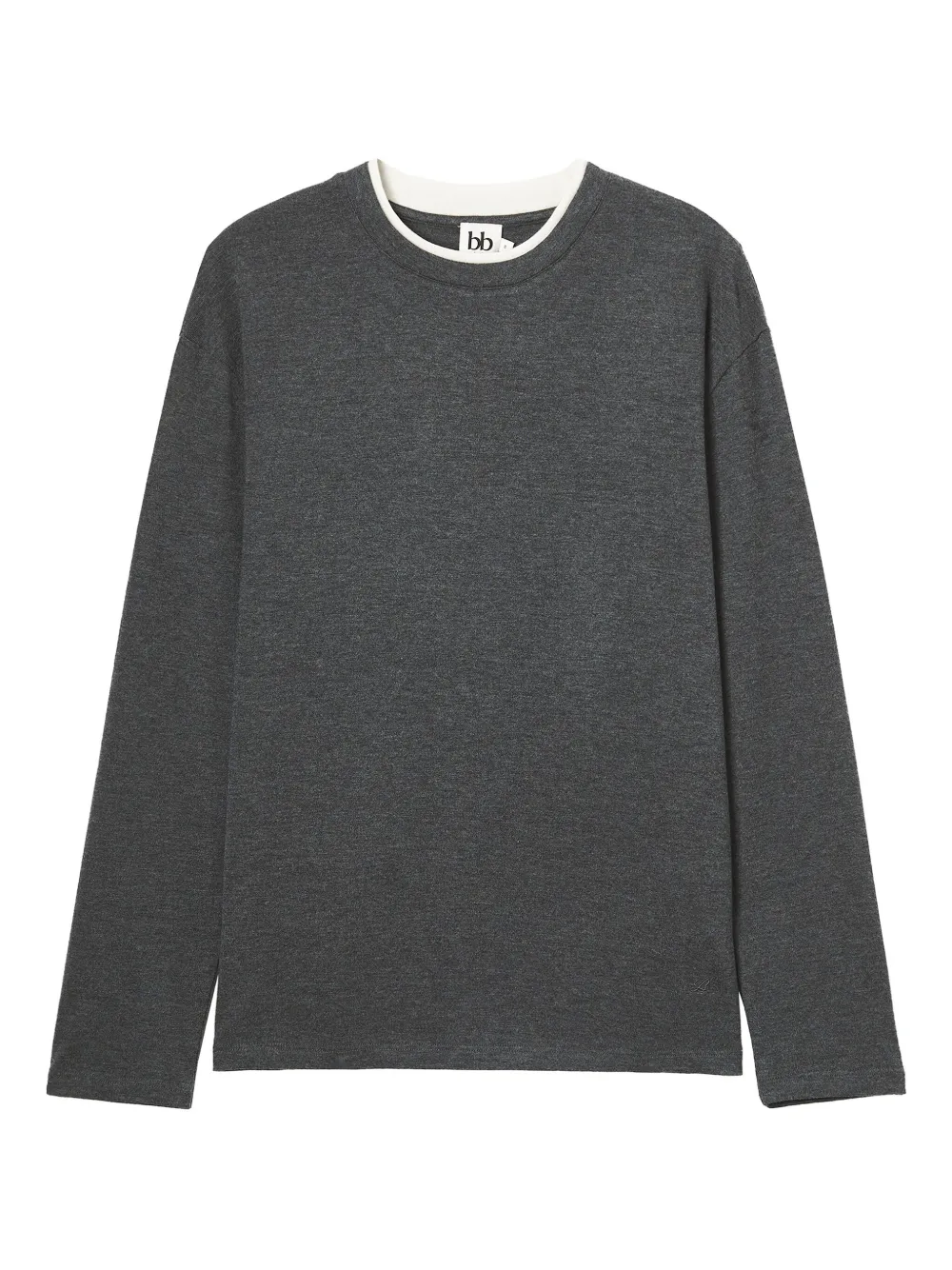 b+ab playera con cuello redondo | gris | Image 1