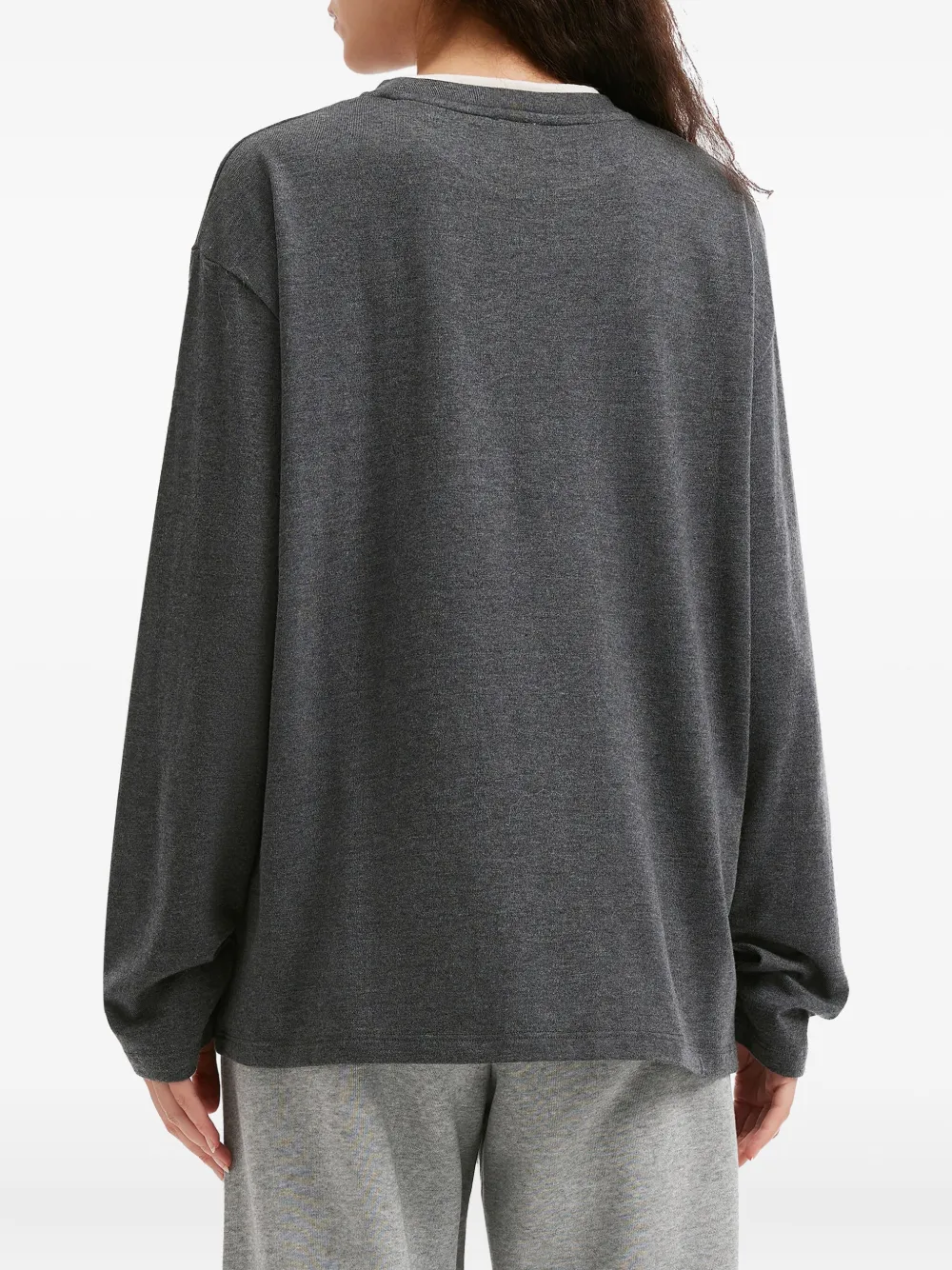 b+ab T-shirt met ronde hals Grijs