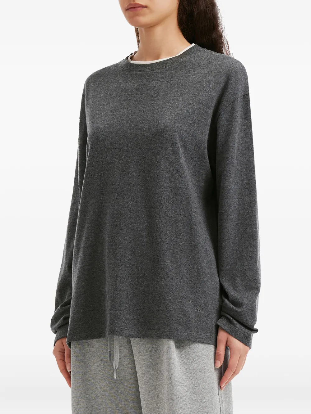 b+ab T-shirt met ronde hals Grijs