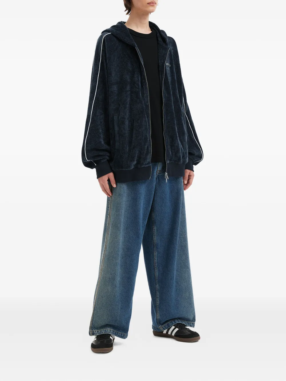 FIVE CM stripe-detail zip-up hoodie | Hoodies | Image 2