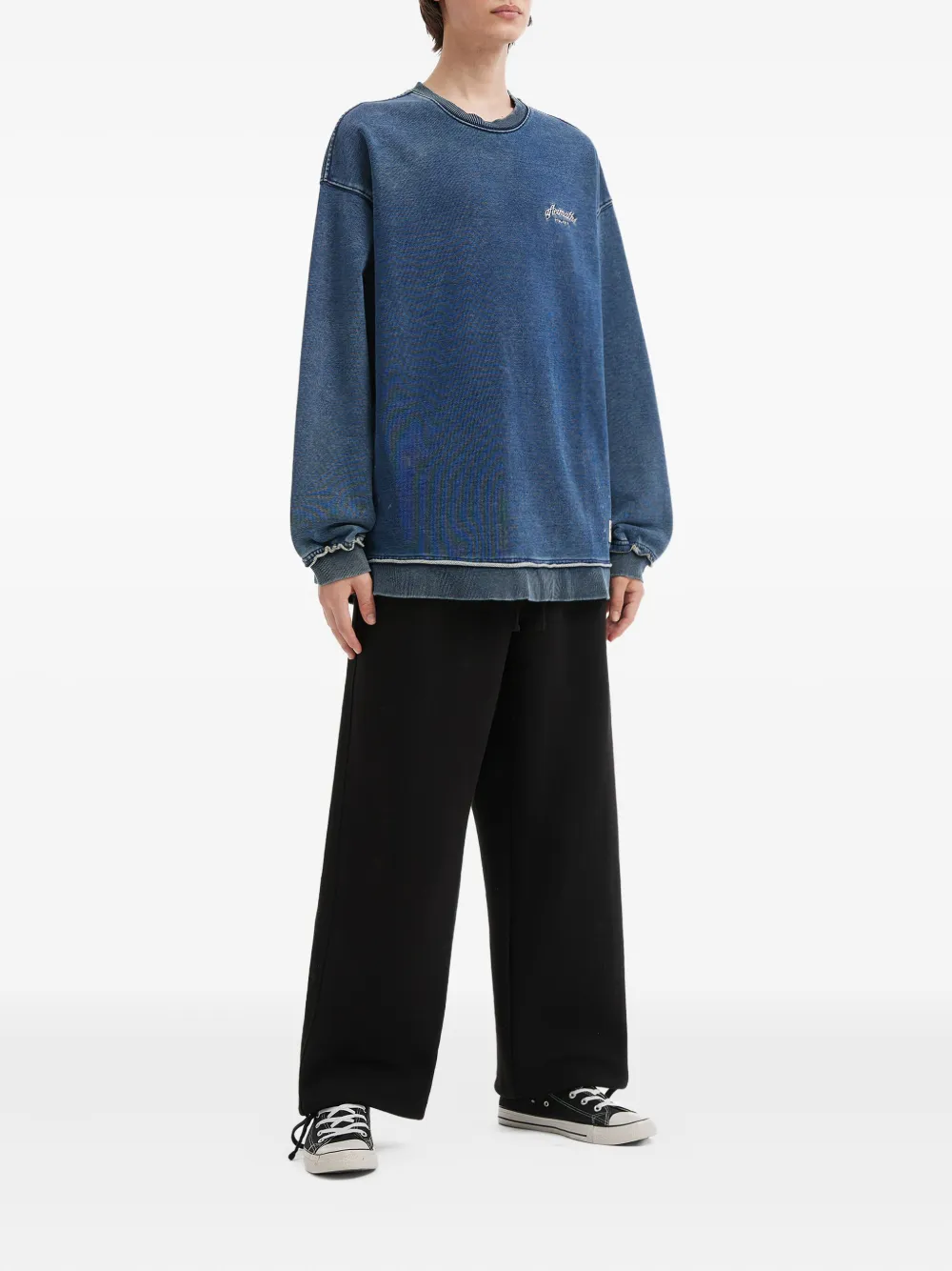 Aftermaths logo-embroidered sweatshirt - Blauw