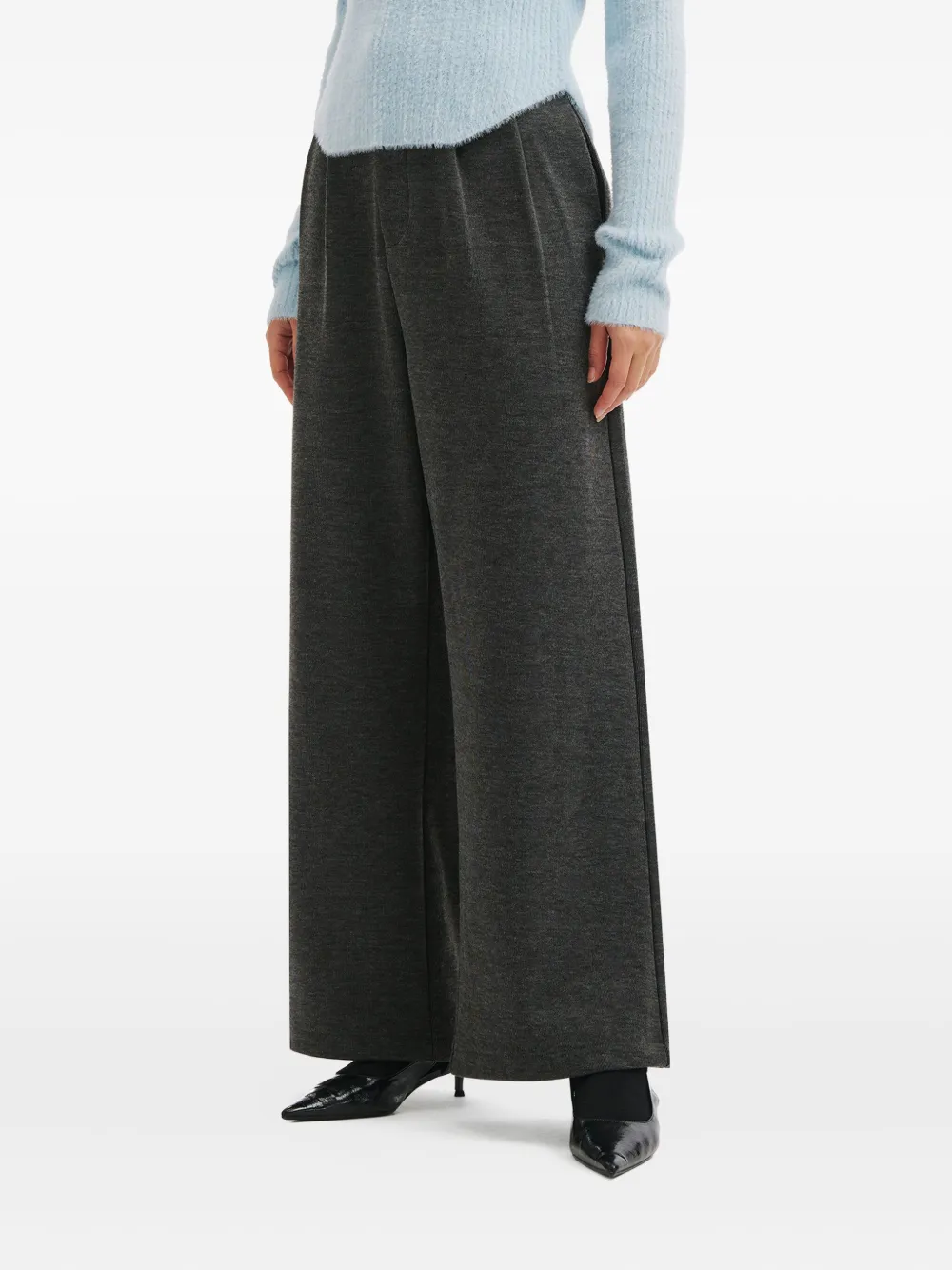 b+ab Plooibroek Grijs