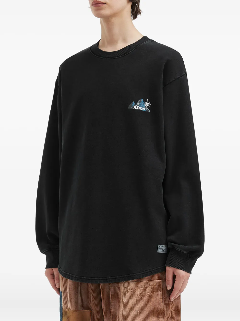 Aftermaths Graphic Crew-neck Sweatshirt In Black