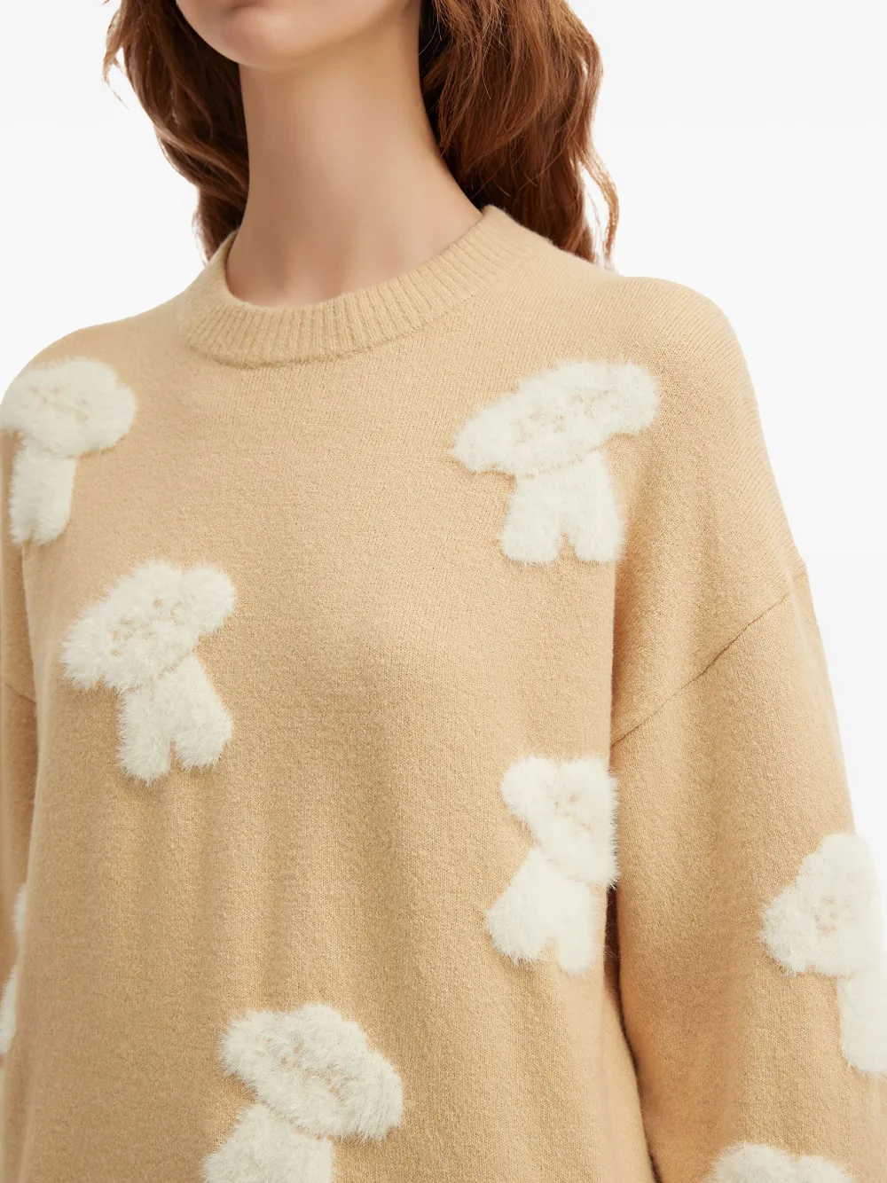 Chocoolate Appliqué Crew-neck Knitwear In Neutral