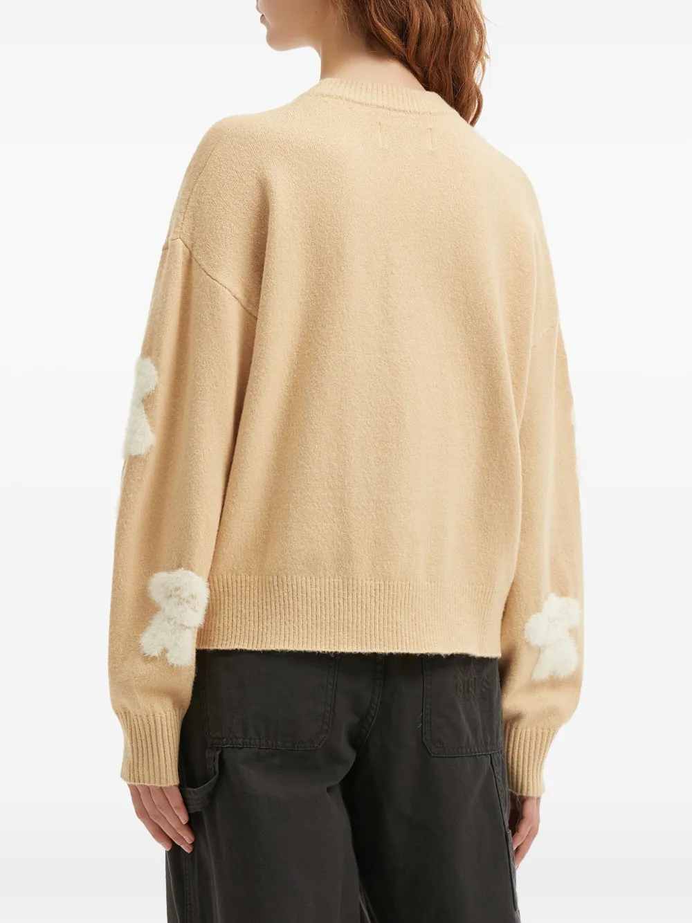 Chocoolate Appliqué Crew-neck Knitwear In Neutral