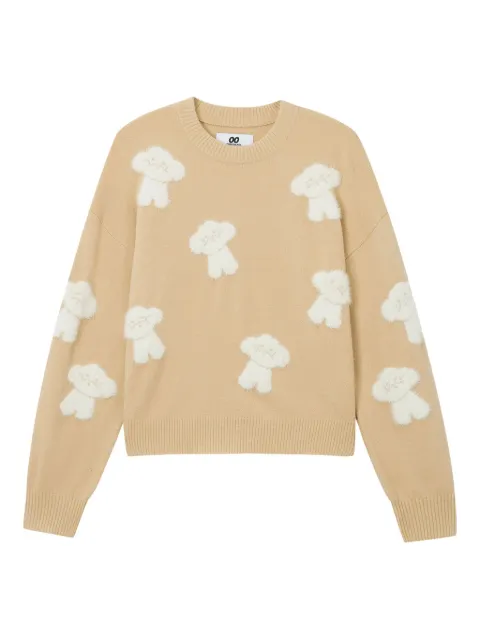 CHOCOOLATE appliqué crew-neck knitwear