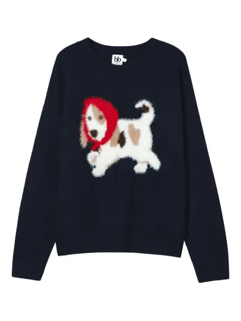 b+ab dog-graphic sweater