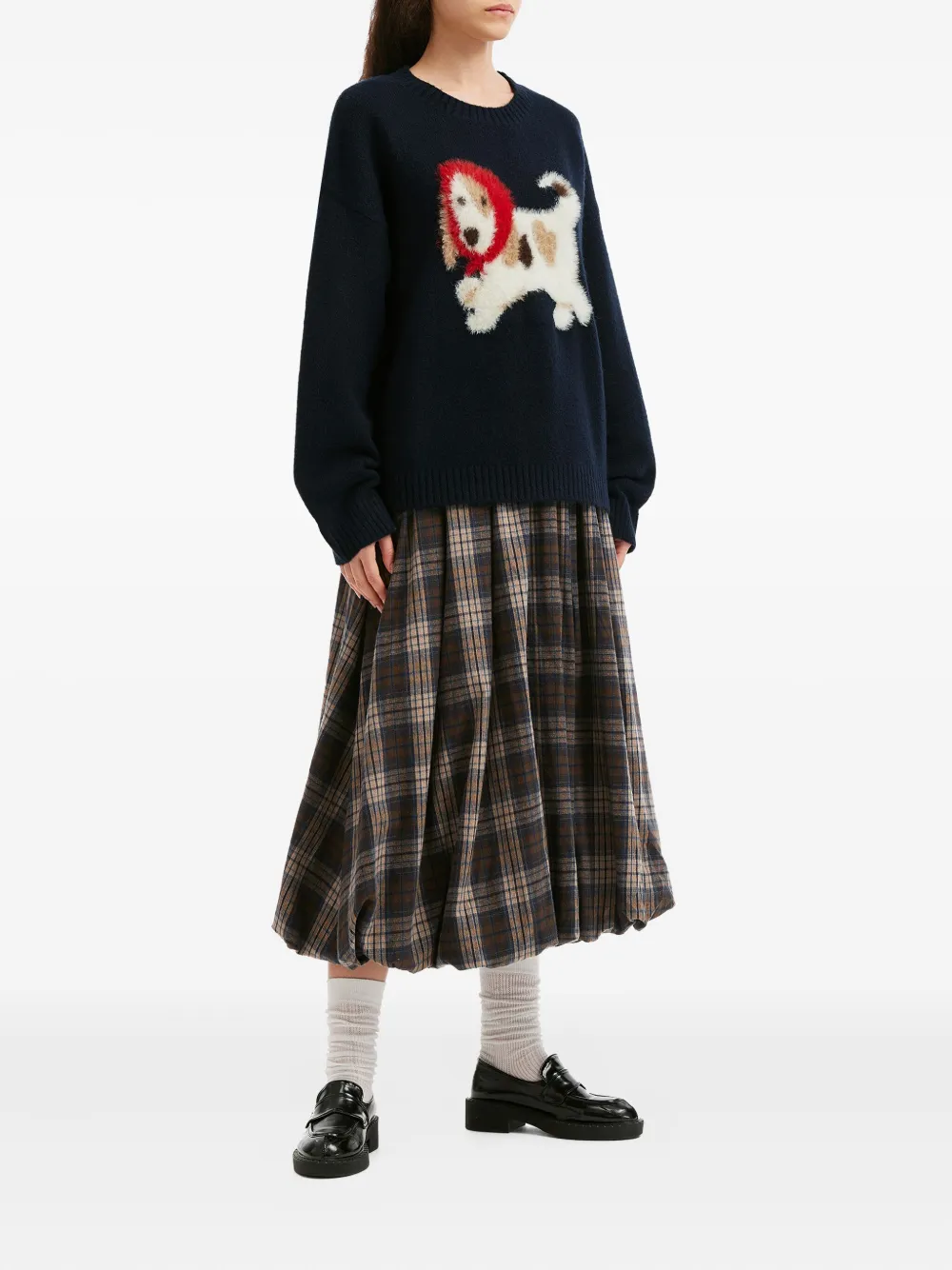 B+ab Dog-graphic Sweater In Blue