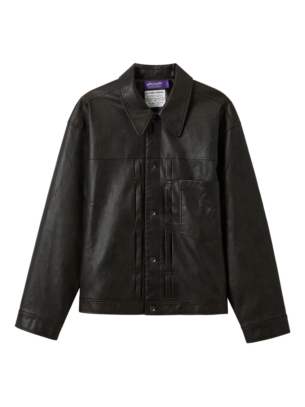 aftermaths artificial leather jacket | marron | Image 1