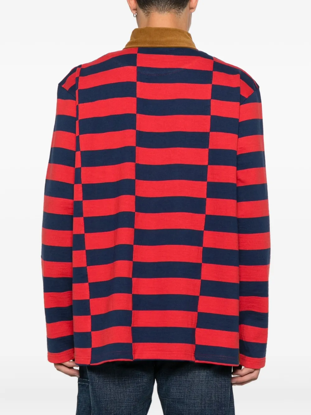 Wales Bonner Poloshirt met ribfluwelen kraag Rood