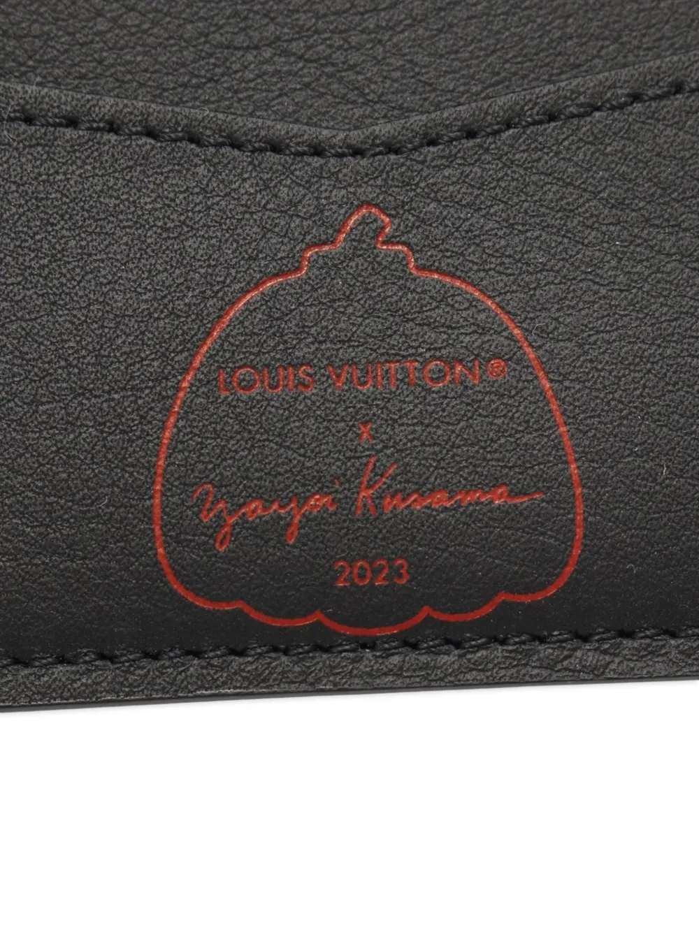 Pre-owned Louis Vuitton 2021-2025 Yayoi Kusama Monogram Taurillon Infinity Dots Slender Wallet Small Wallets In Black