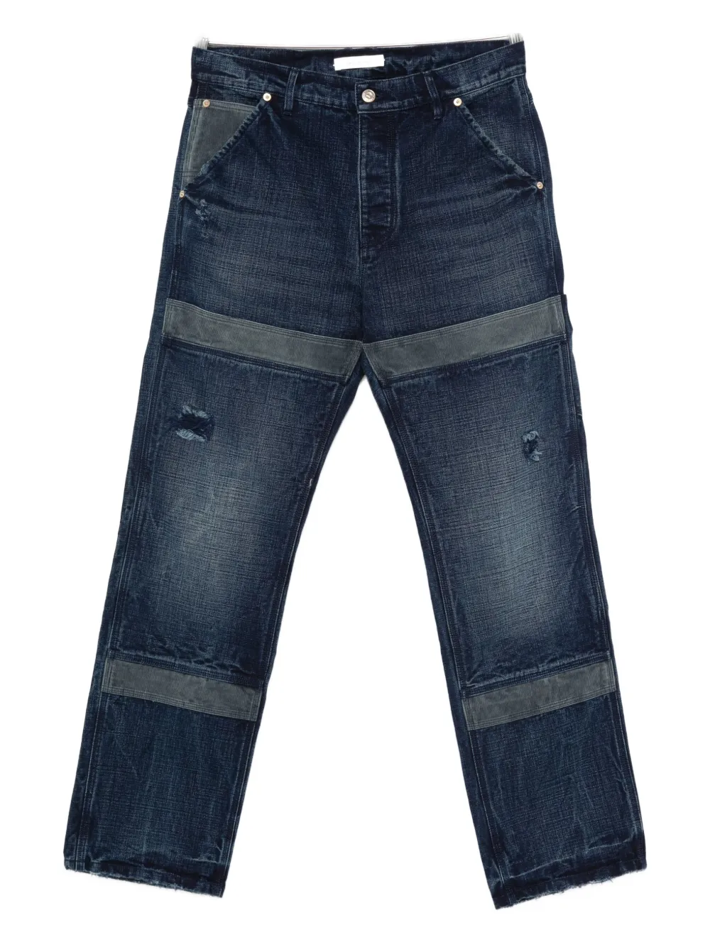 Wales Bonner distressed-finish jeans - Blu