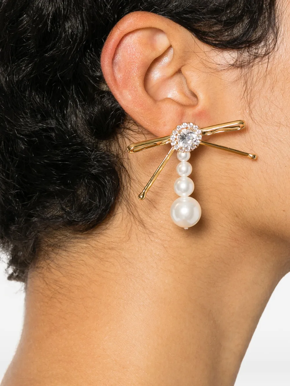 SHUSHU/TONG Oorbellen verfraaid met parel - Goud