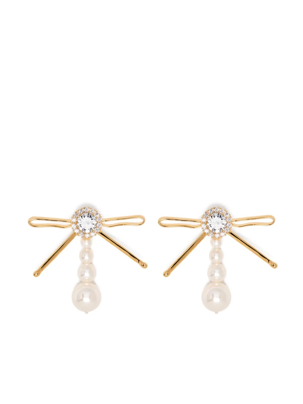SHUSHU/TONG pearl embellished earrings - Oro