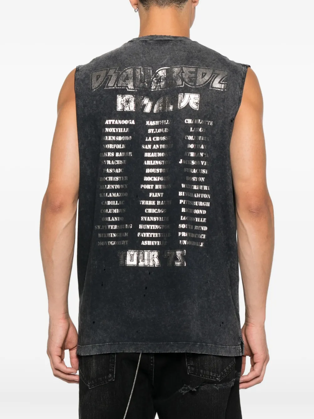 DSQUARED2 x Kiss tanktop met studs Grijs