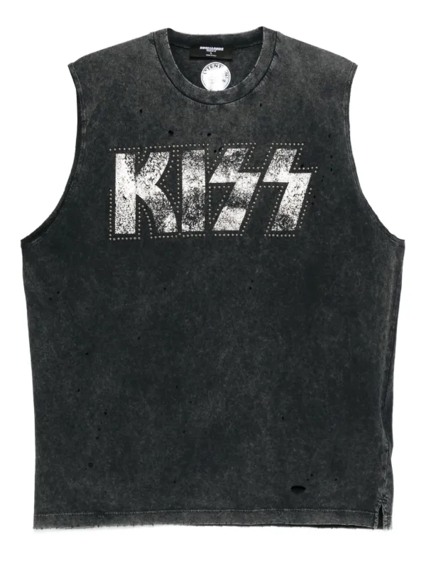 DSQUARED2 x Kiss スタッズ タンクトップ | グレー | FARFETCH JP