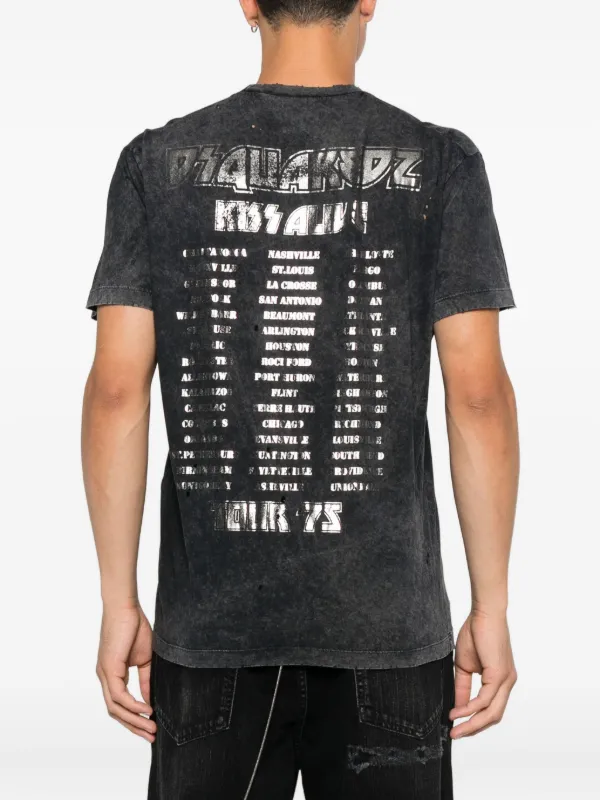 DSQUARED2 x Kiss Cigarette T-shirt | Grey | FARFETCH CA