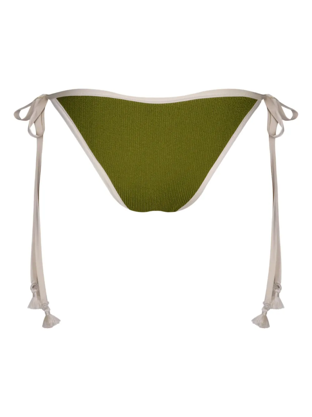 Johanna Ortiz Spiritual Retreat gekreukte bikinislip Groen