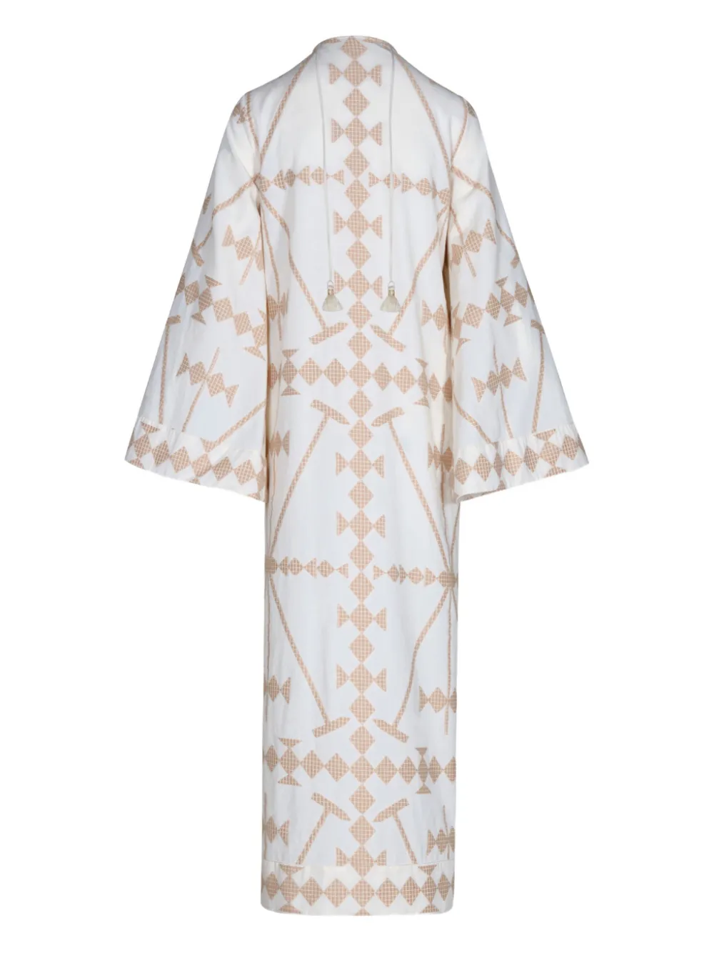 Johanna Ortiz Savannah Geometric-print Maxi Dress In Neutral