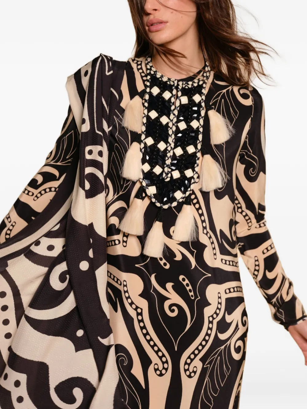 Johanna Ortiz Libertad maxi-jurk Zwart