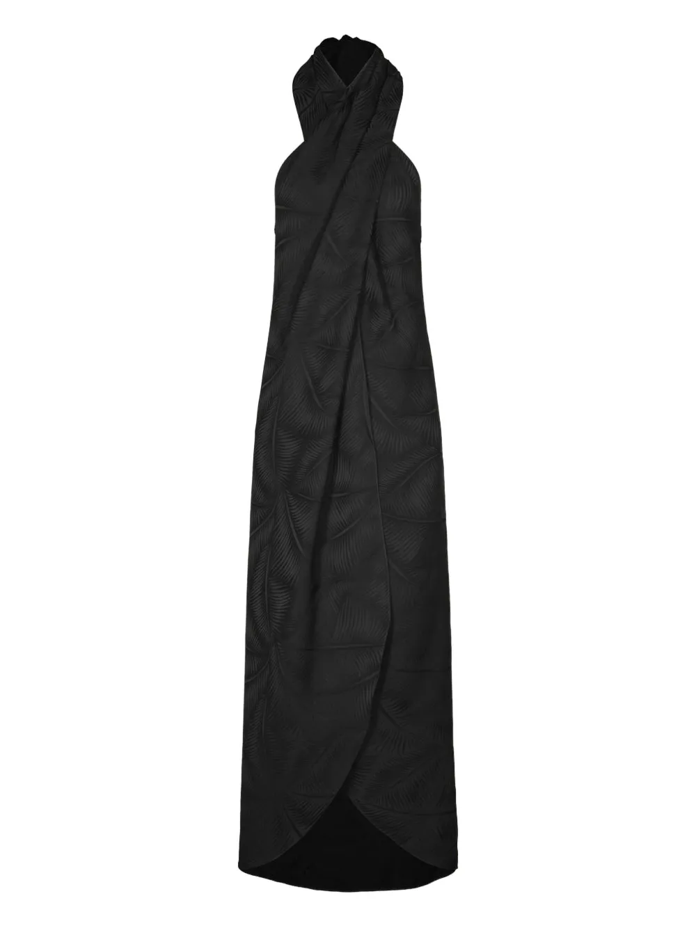Johanna Ortiz Silent Water Jacquard Dress In Black
