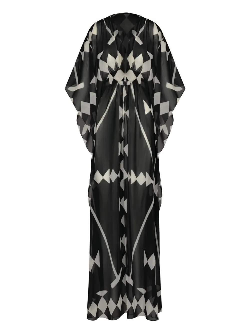 Johanna Ortiz Secret Garden Geometric Maxi Dress In Black