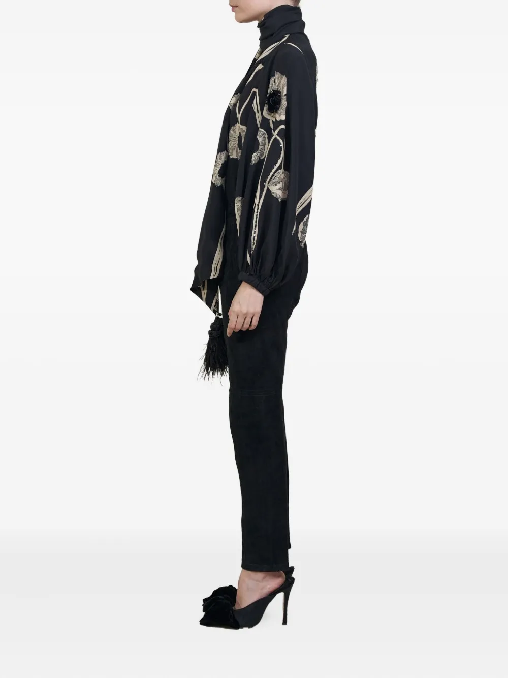 Johanna Ortiz Shadow Origin Panelled Trousers In Black