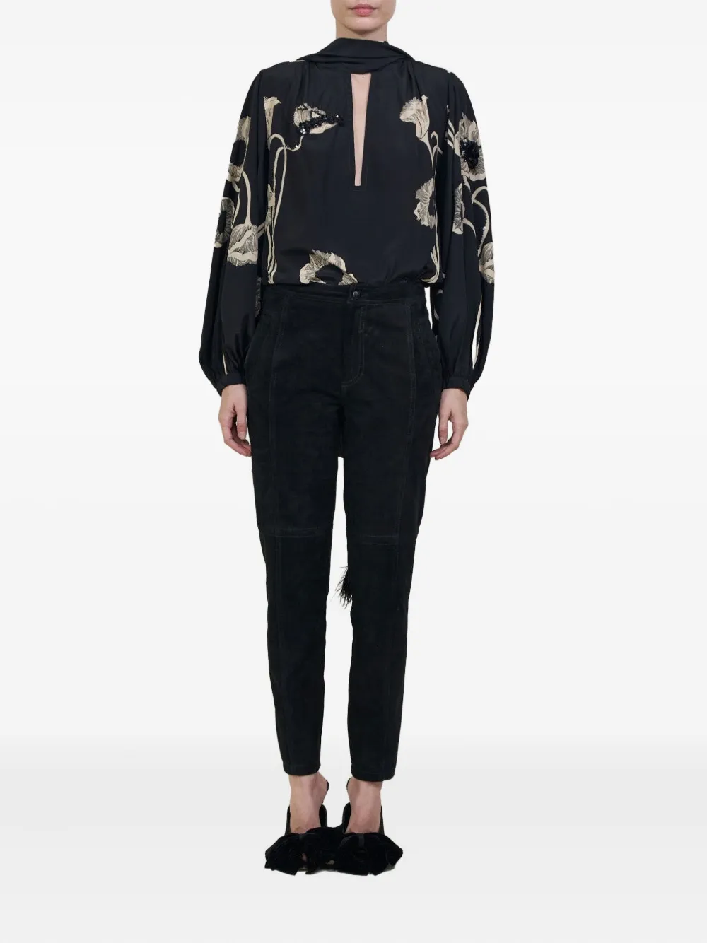 Johanna Ortiz Shadow Origin broek met vlakken - Zwart