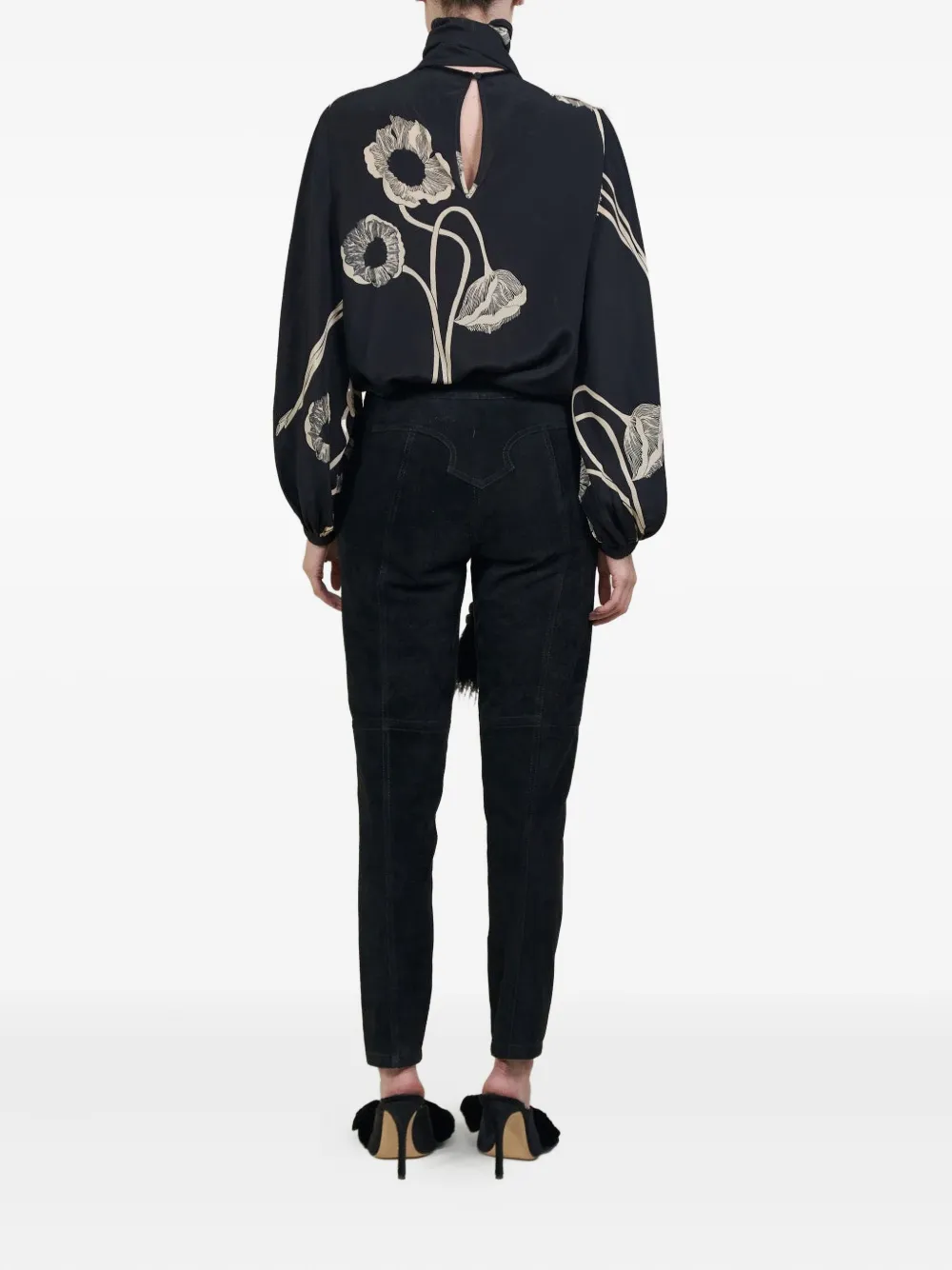 Johanna Ortiz Shadow Origin Panelled Trousers In Black