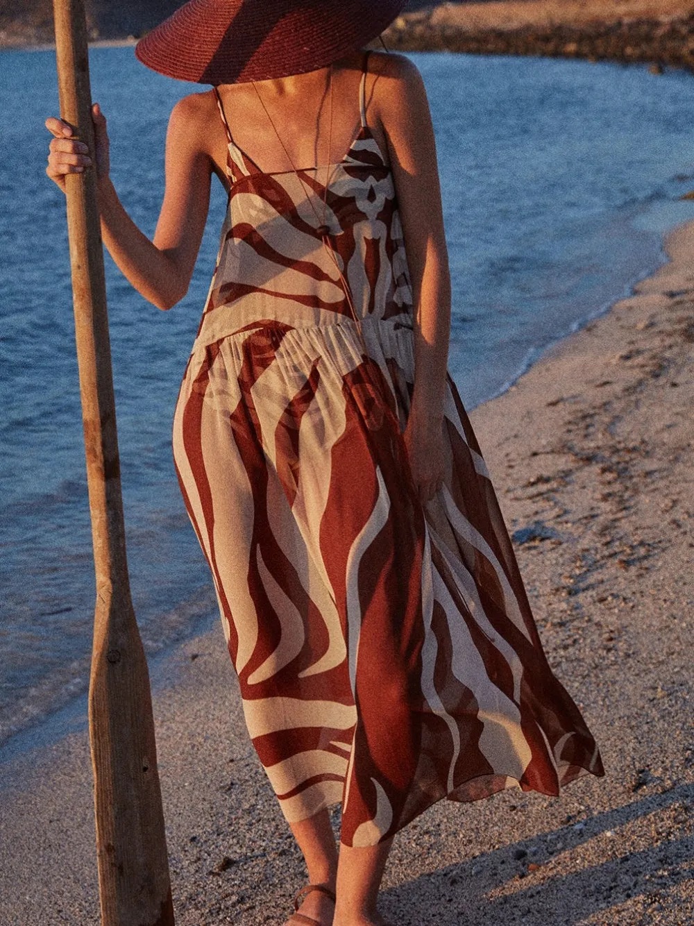 Johanna Ortiz Bohemia rok met zebraprint Bruin