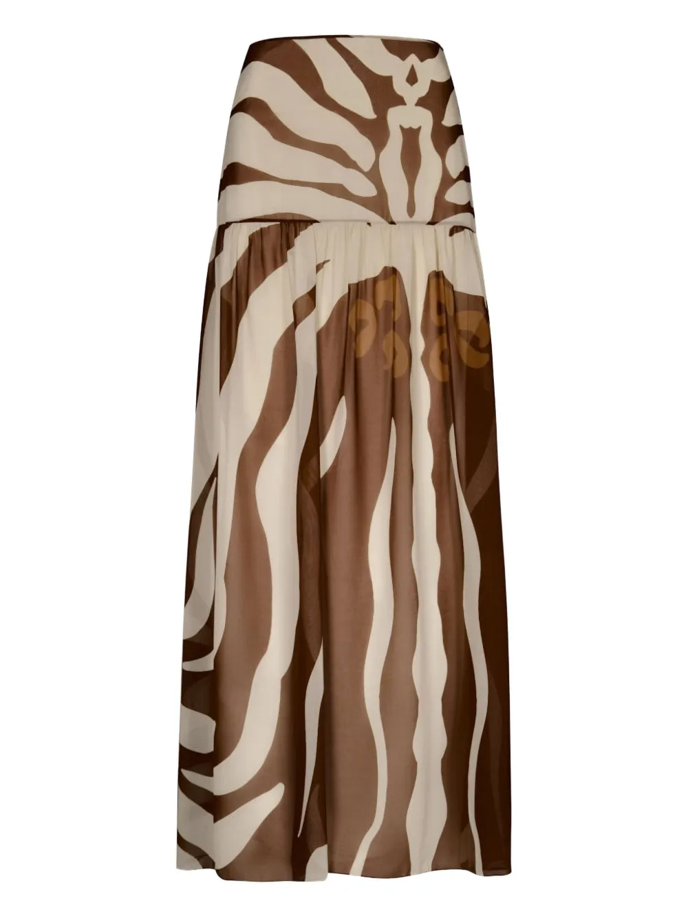 Johanna Ortiz Bohemia zebra-print skirt | Brown | Image 1