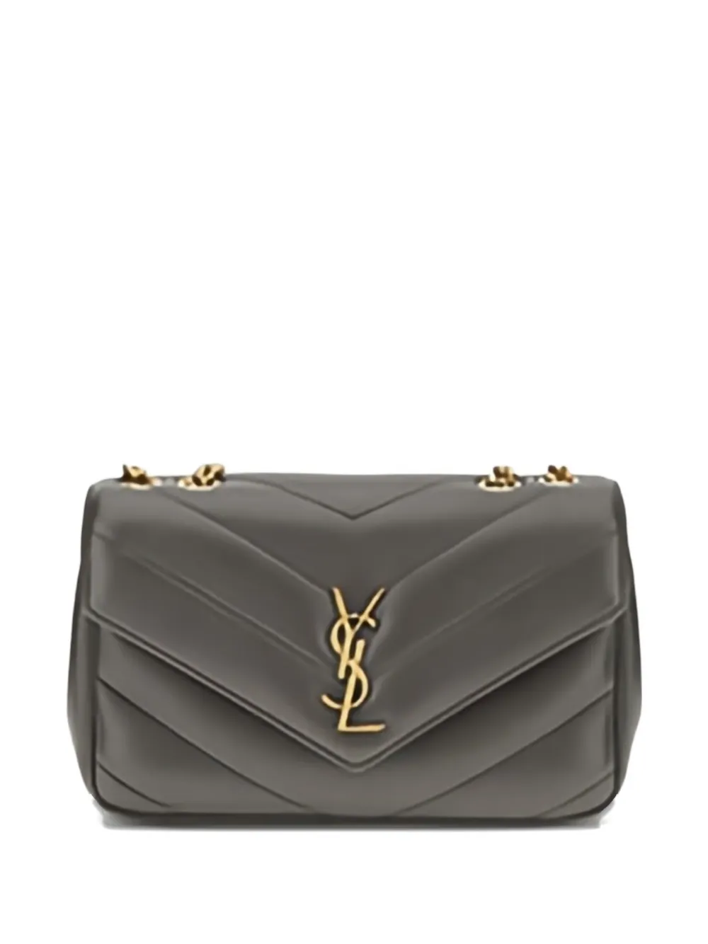 Saint Laurent Small Loulou Shoulder Bag In Gray