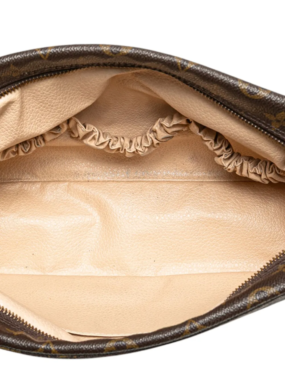 Pre-owned Louis Vuitton 1987 Monogram Trousse Toilette 28 Clutch Bag In Brown