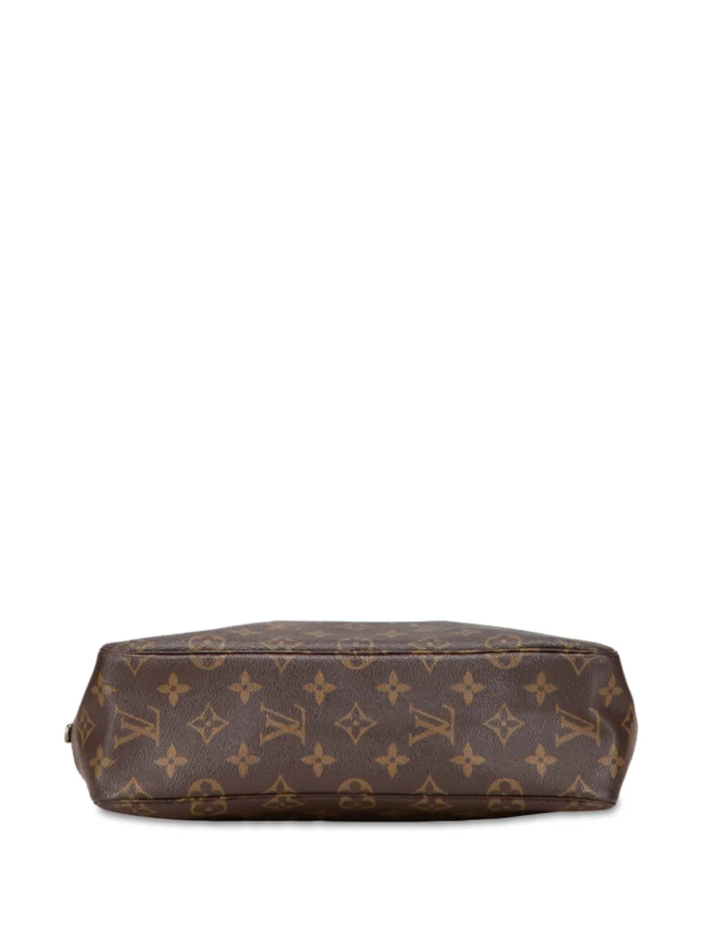 Pre-owned Louis Vuitton 1987 Monogram Trousse Toilette 28 Clutch Bag In Brown