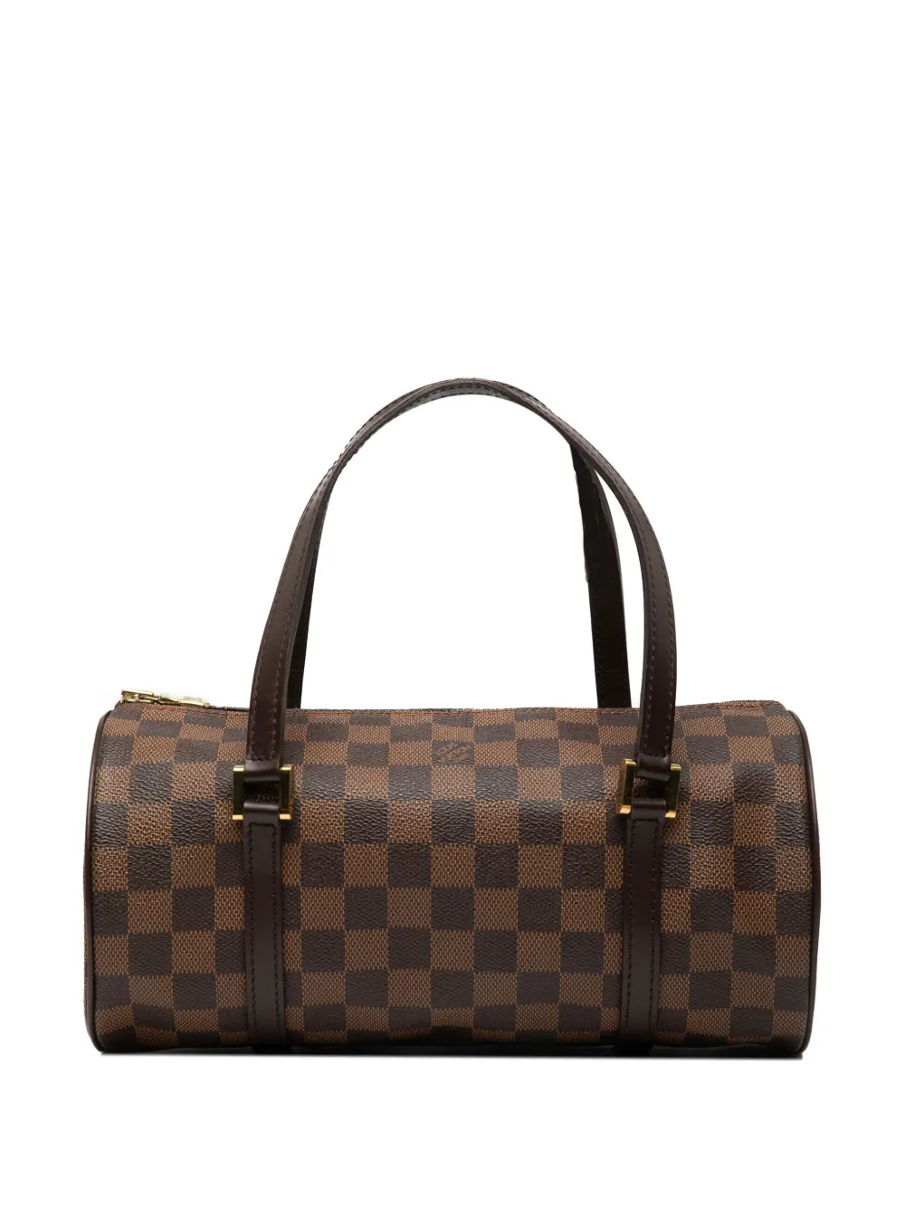 Pre-owned Louis Vuitton 2003 Damier Ebene Papillon 26 Handbag In Brown