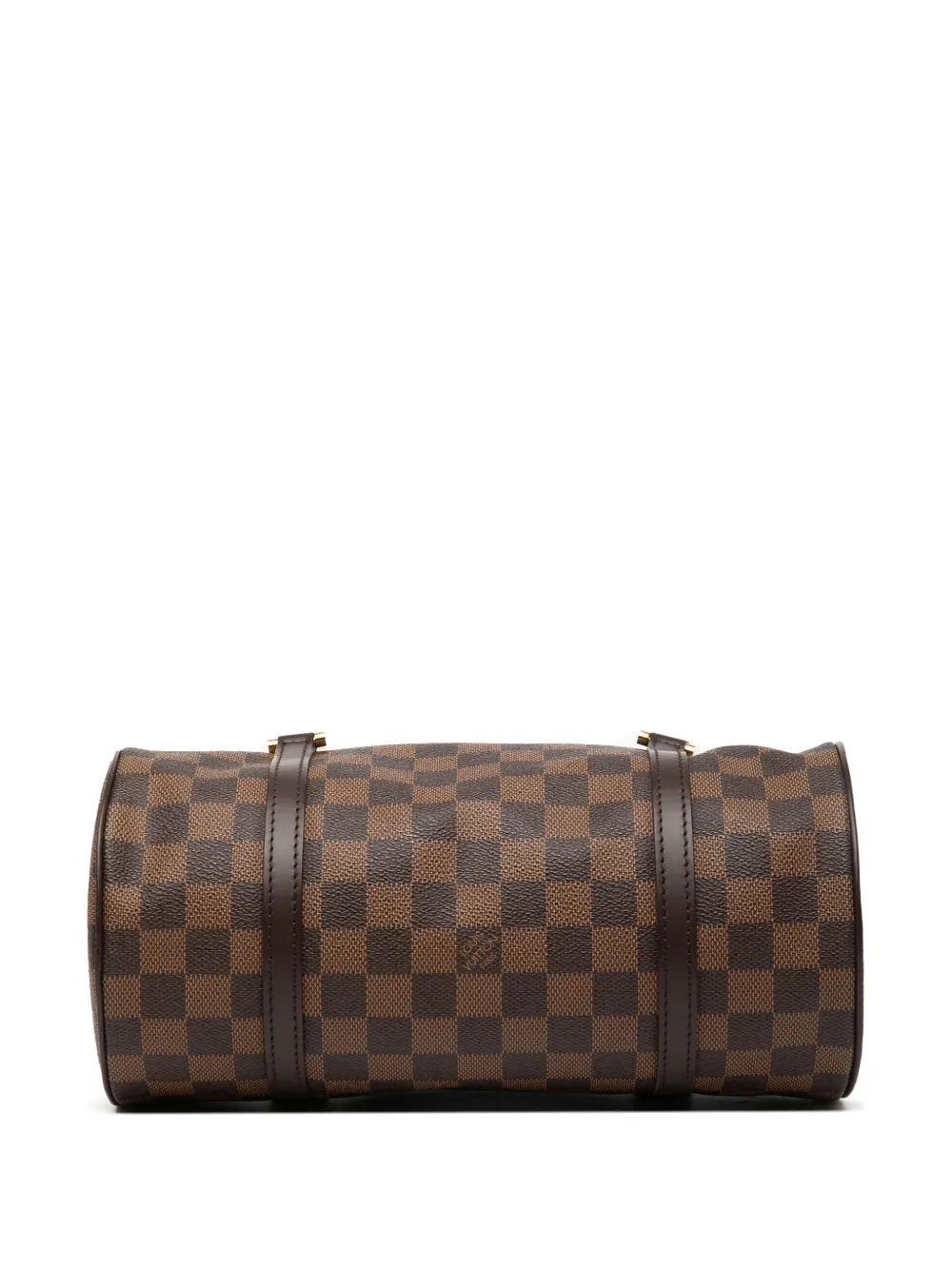 Pre-owned Louis Vuitton 2003 Damier Ebene Papillon 26 Handbag In Brown